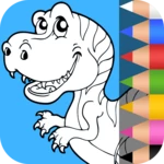 dinosaurs coloring pages android application logo